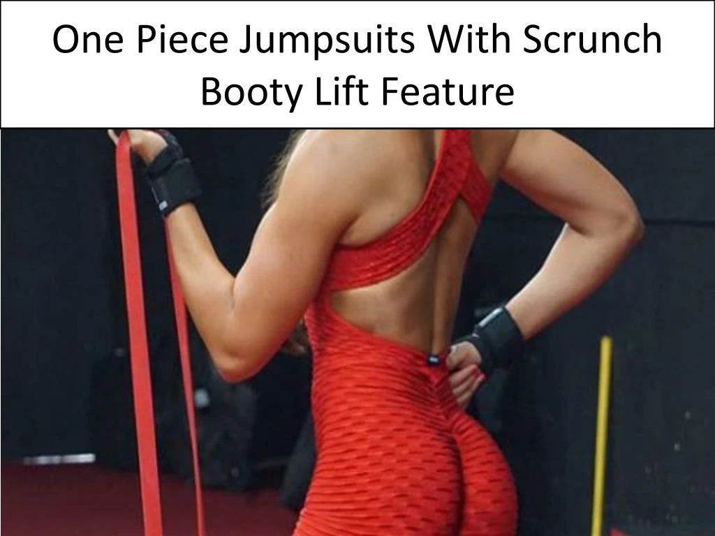 one piece jumpsuits with scrunch booty lift feature