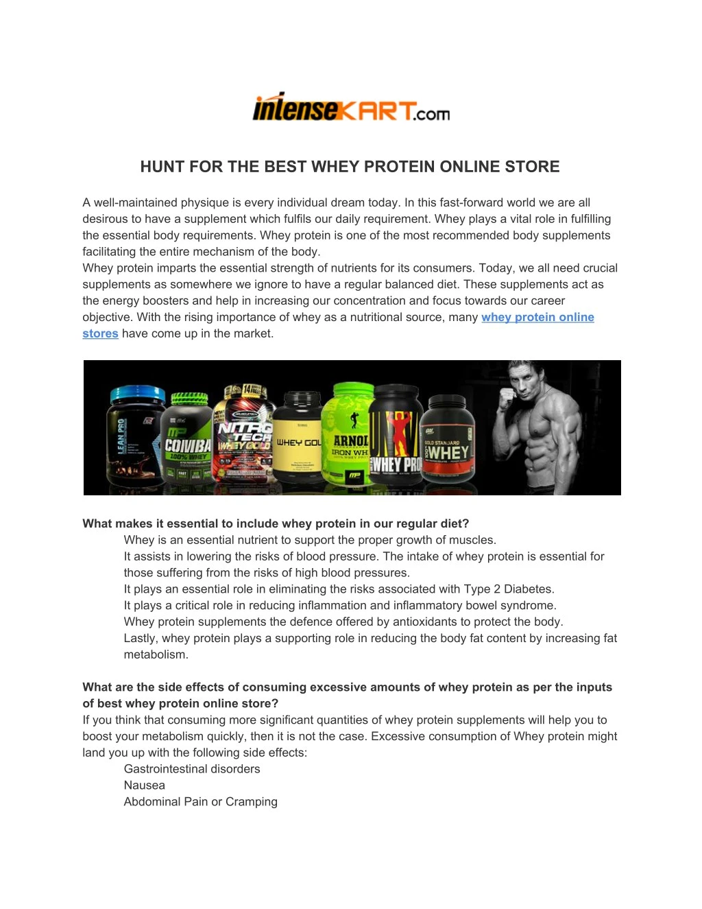 hunt for the best whey protein online store