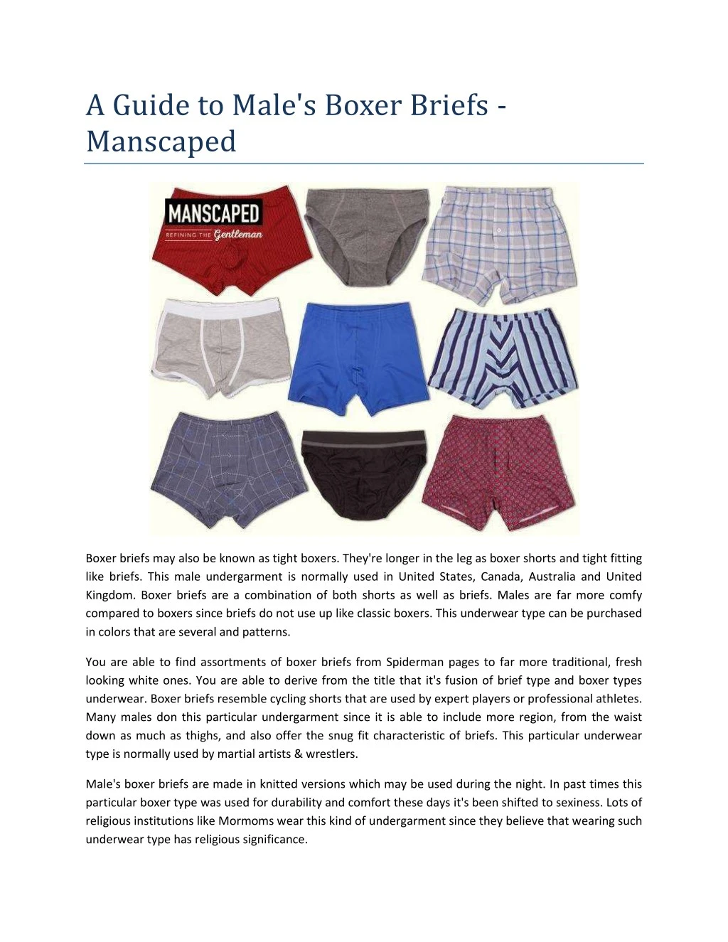 a guide to male s boxer briefs manscaped