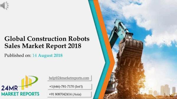 Global Construction Robots Sales Market Report 2018