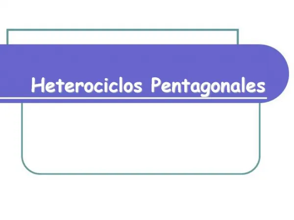 Heterociclos Pentagonales