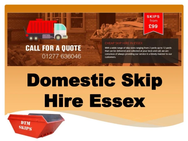 Domestic Skip Hire Essex
