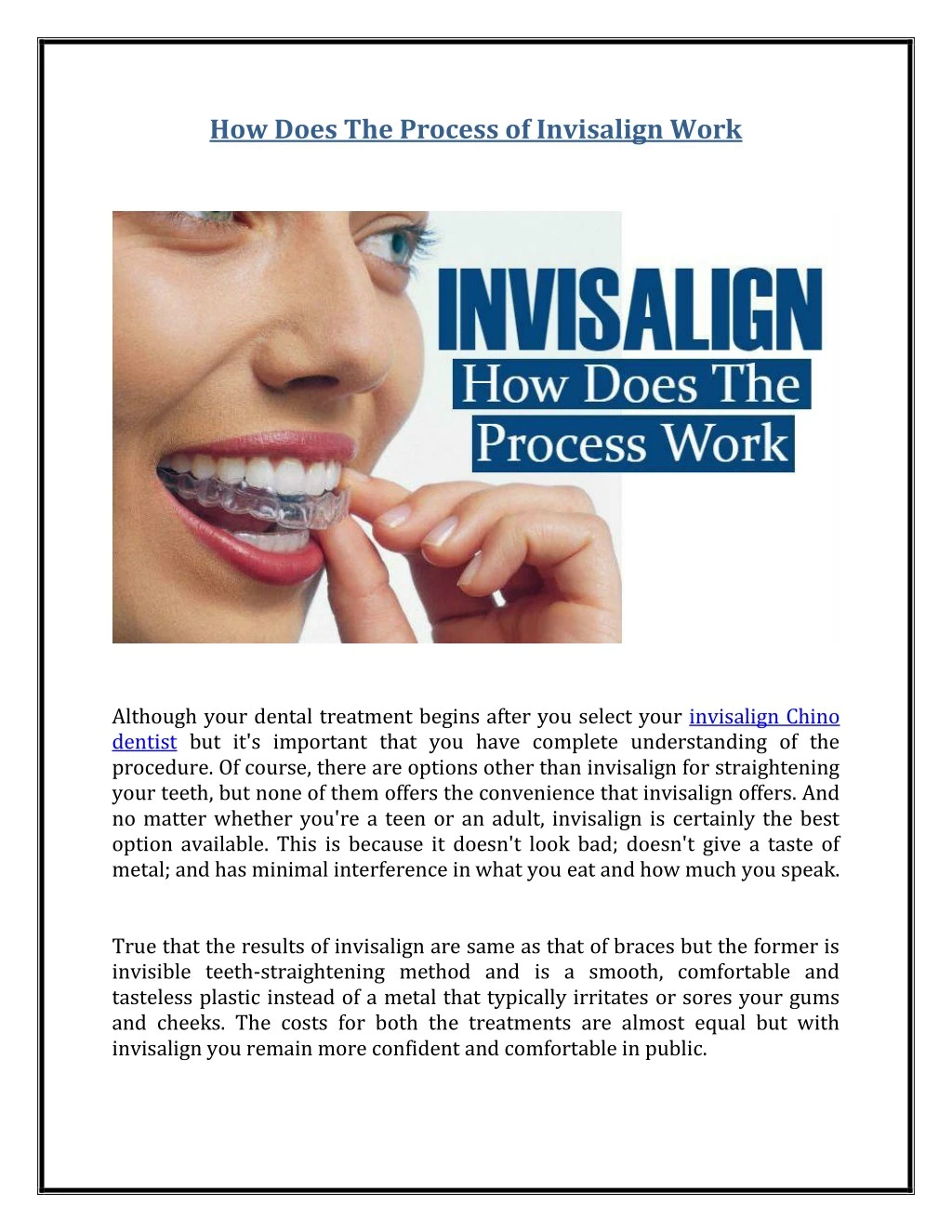 how does the process of invisalign work