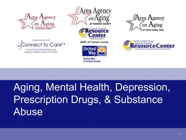 Aging, Mental Health, Depression, Prescription Drugs, Substance Abuse