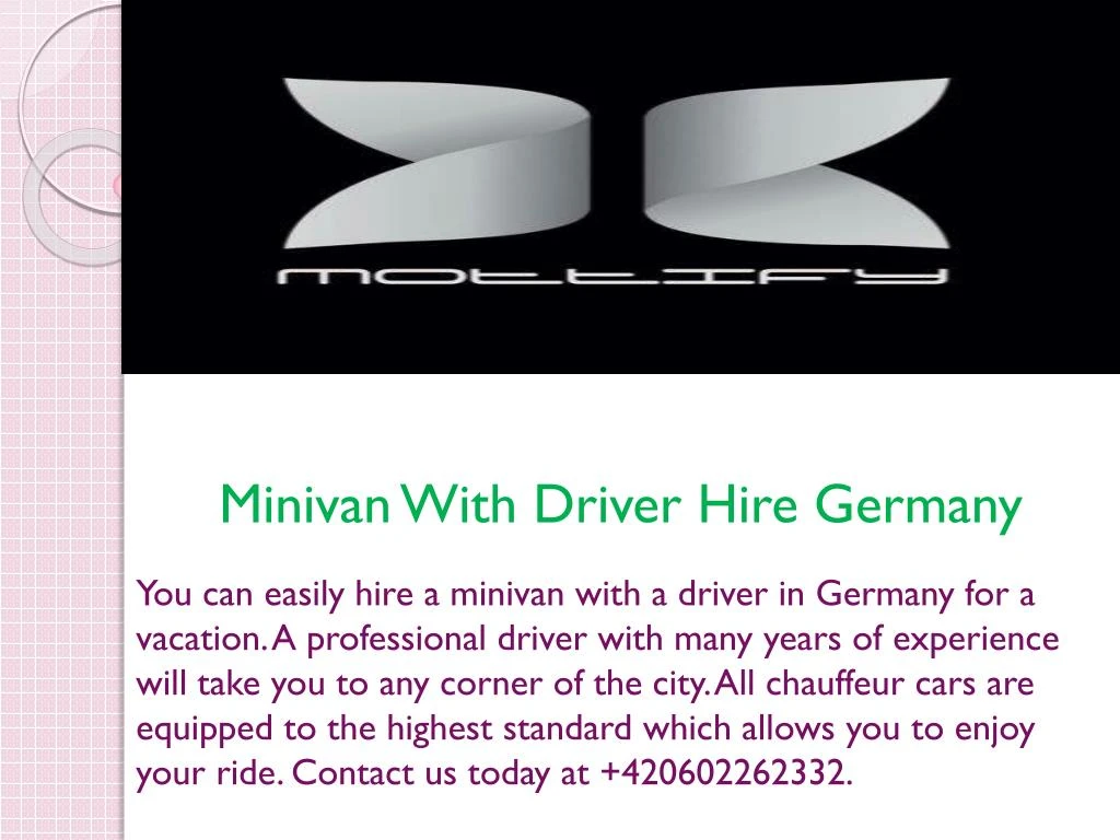 minivan with driver hire germany