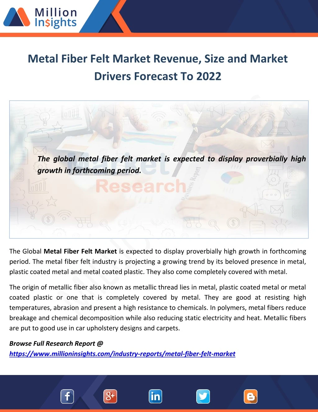metal fiber felt market revenue size and market