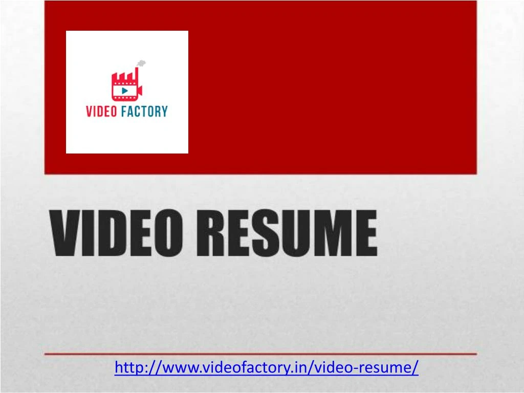 http www videofactory in video resume