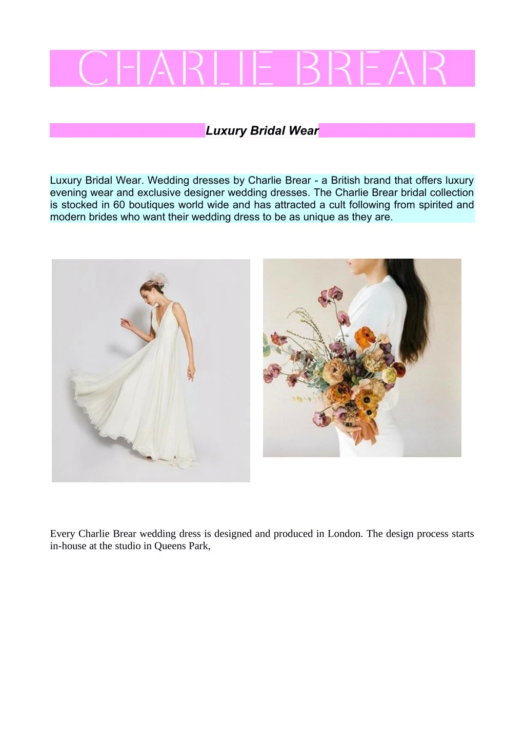 luxury bridal wear