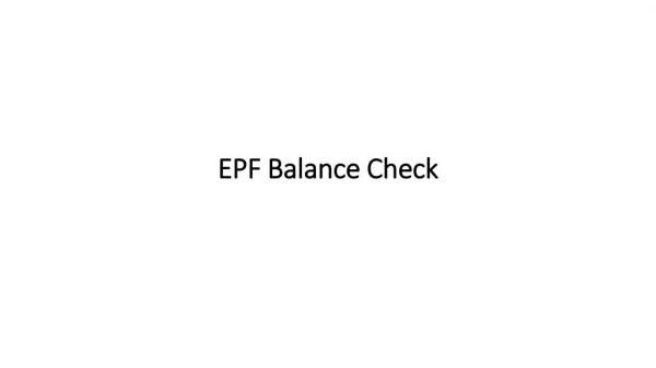 epf balance check