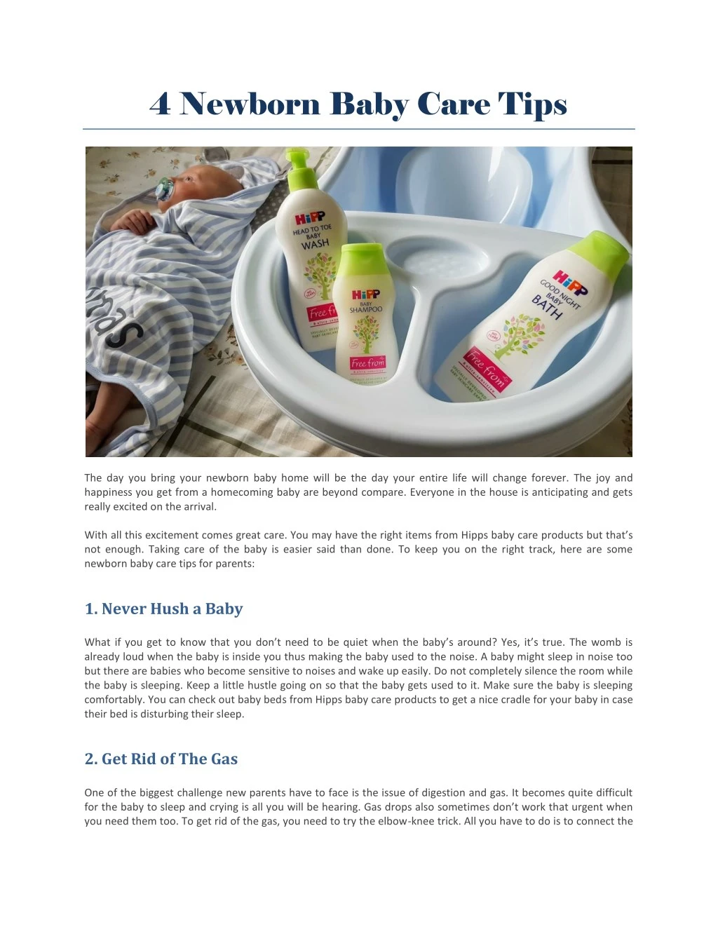 4 newborn baby care tips