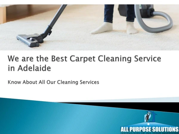 Carpet Cleaning Service Adelaide