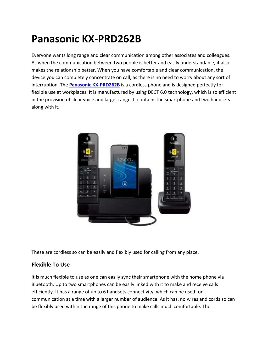 panasonic kx prd262b