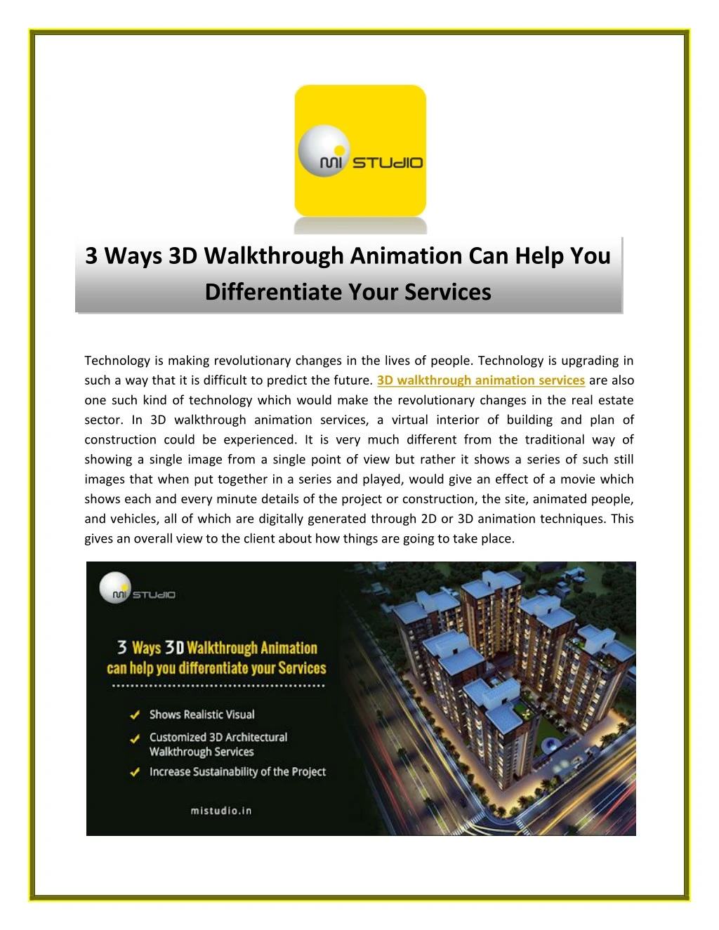 3 ways 3d walkthrough animation can help