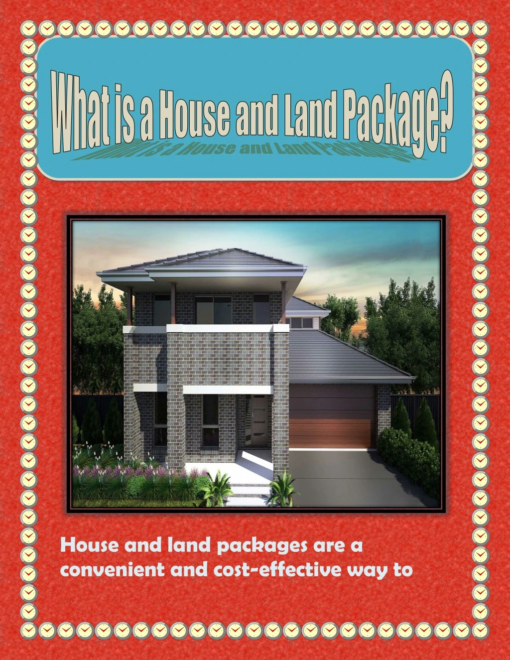 house and land packages are a convenient and cost