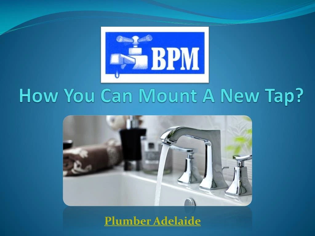 how you can mount a new tap