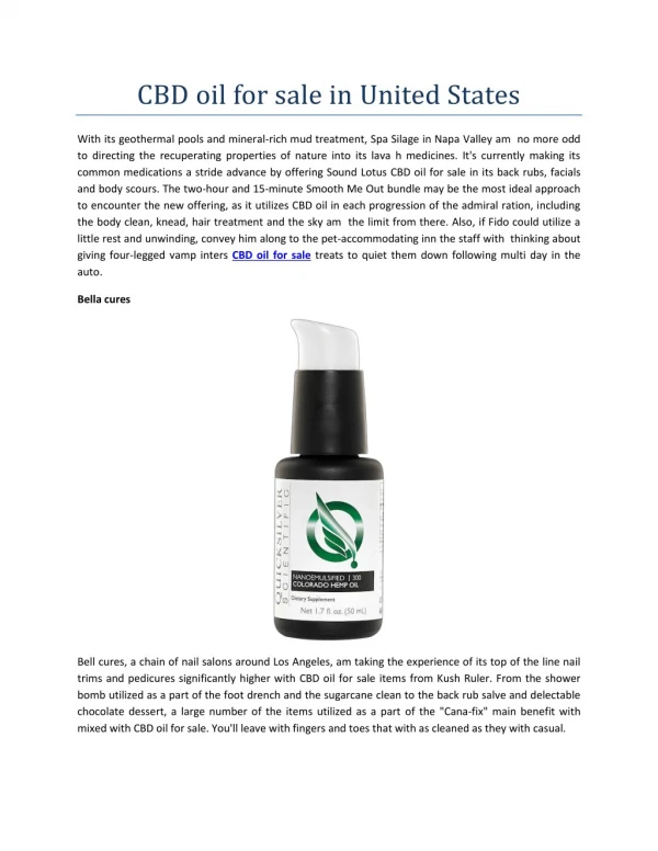CBD oil for sale in United States | Liposomal CBD Oil