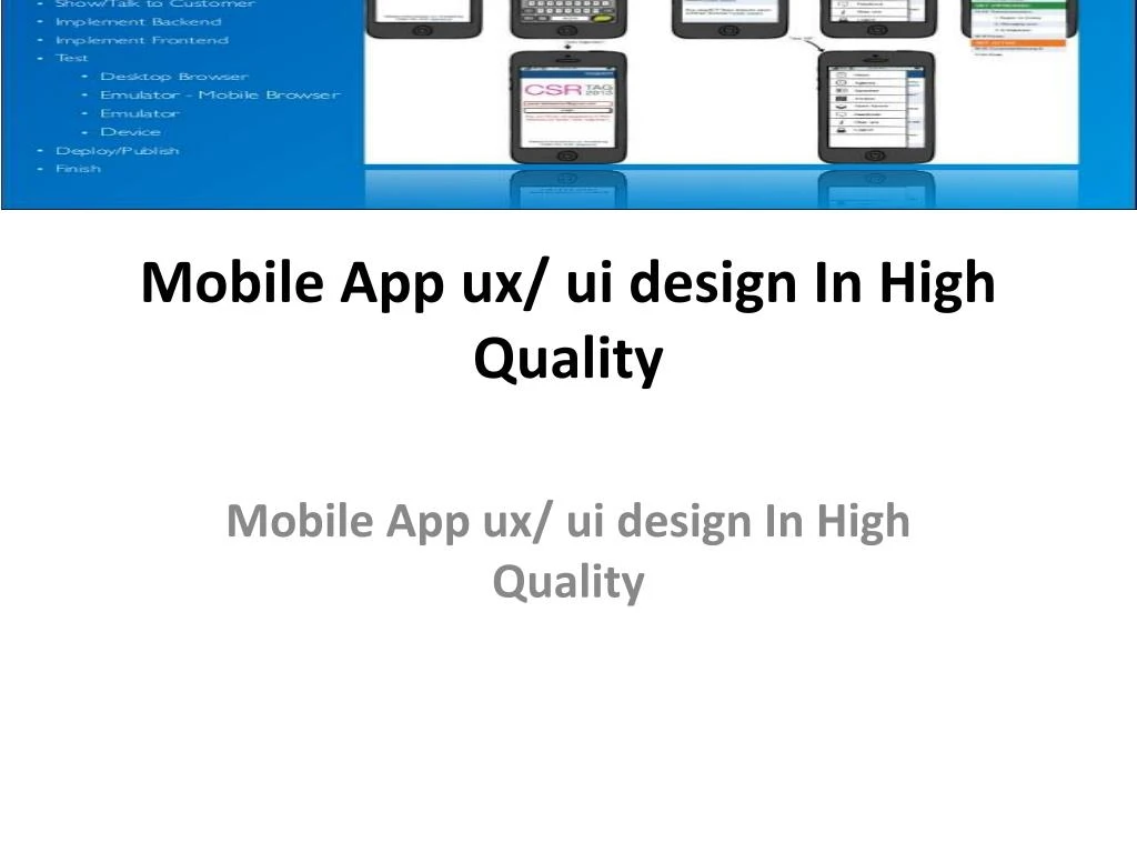 mobile app ux ui design in high quality