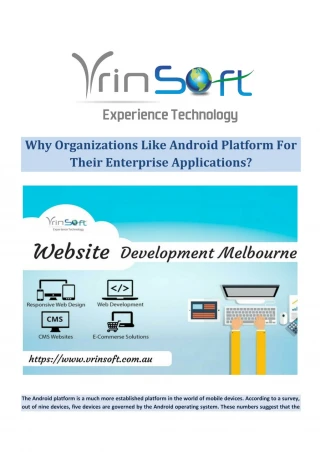 Why Organizations Like Android Platform For Their Enterprise Applications? - slide 1