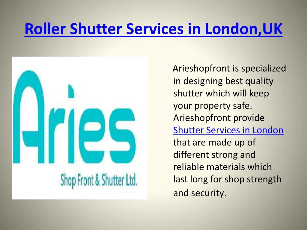 roller shutter services in london uk