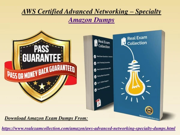 Download Pass4sure Amazon AWS Advanced Networking Specialty Dumps PDF - RealExamCollection.com