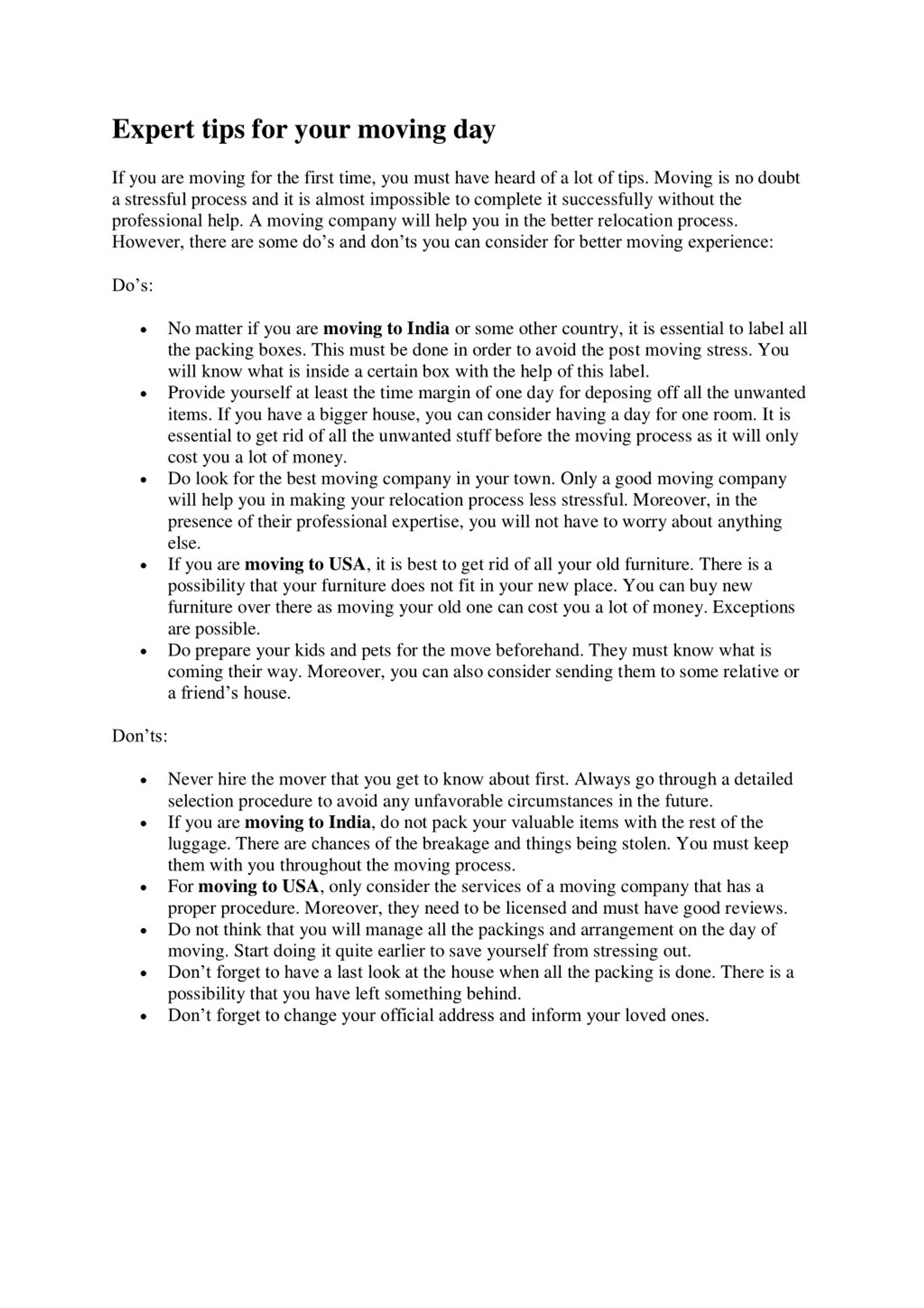 PPT - Expert Tips For Your Moving Day PowerPoint Presentation, free ...