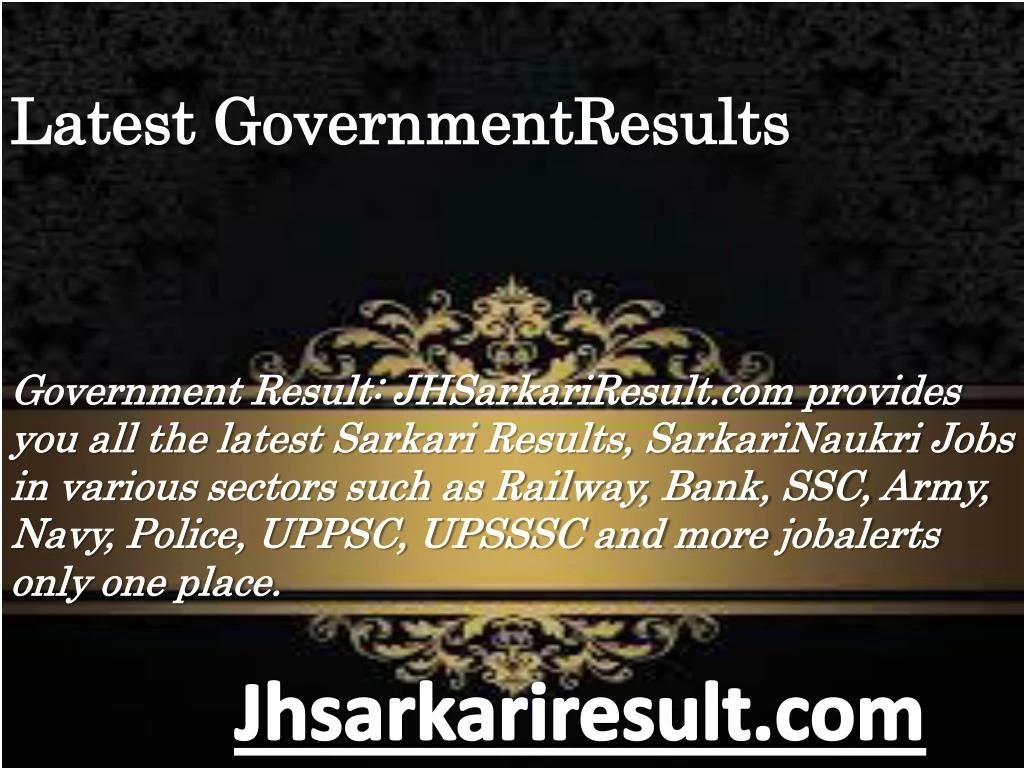 latest governmentresults