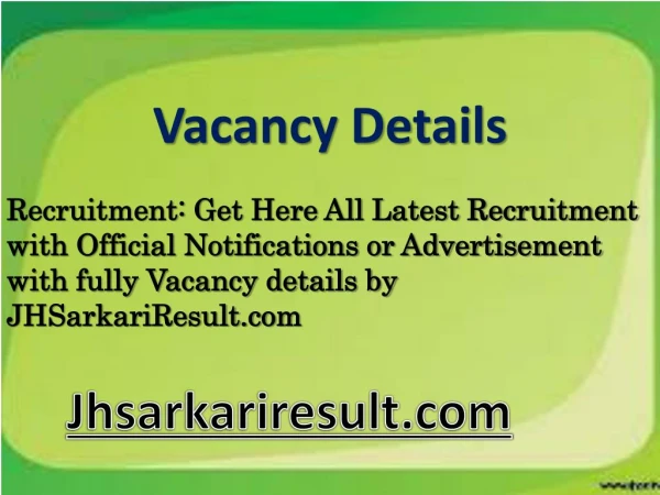 vacancy details