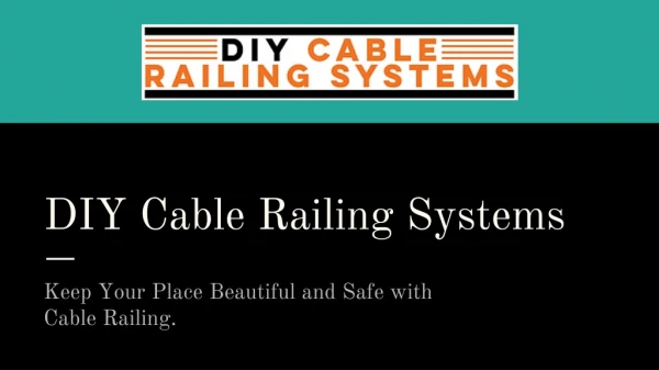 Stainless Railing System â€“ DIY Cable Railing Systems