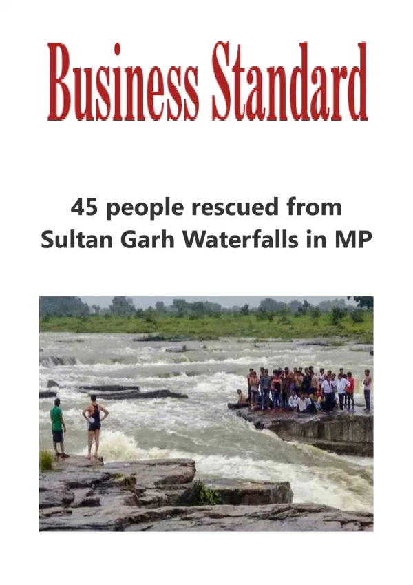 45 people rescued from Sultan Garh Waterfalls in MP on Business Standard