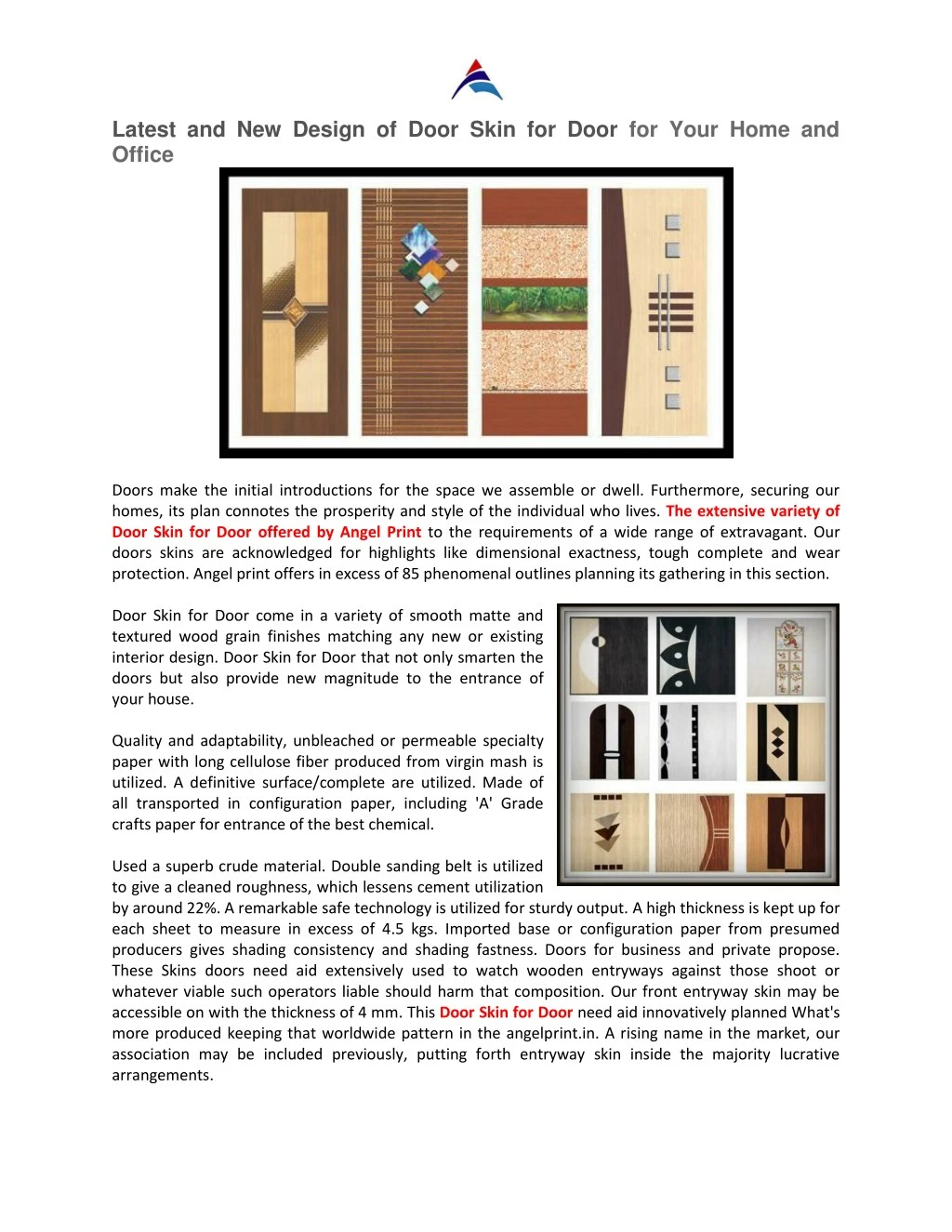 latest and new design of door skin for door