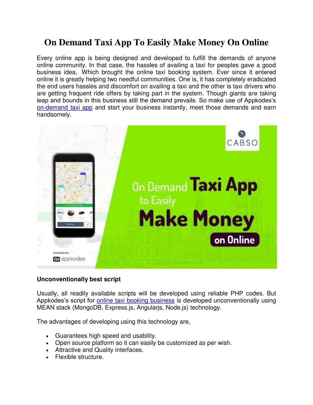 on demand taxi app to easily make money on online