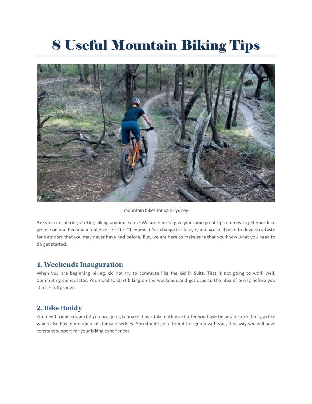 8 useful mountain biking tips