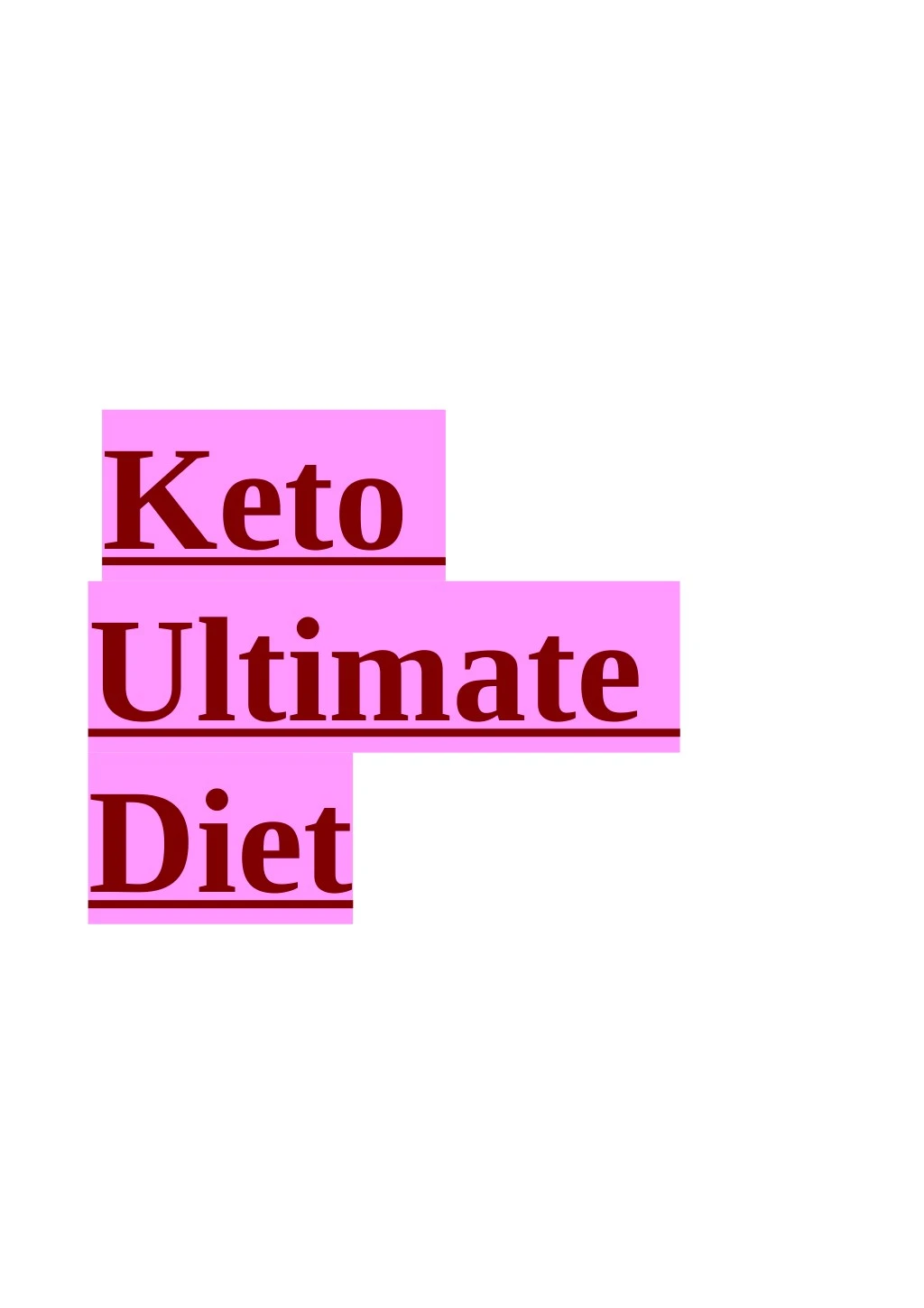 keto ultimate diet