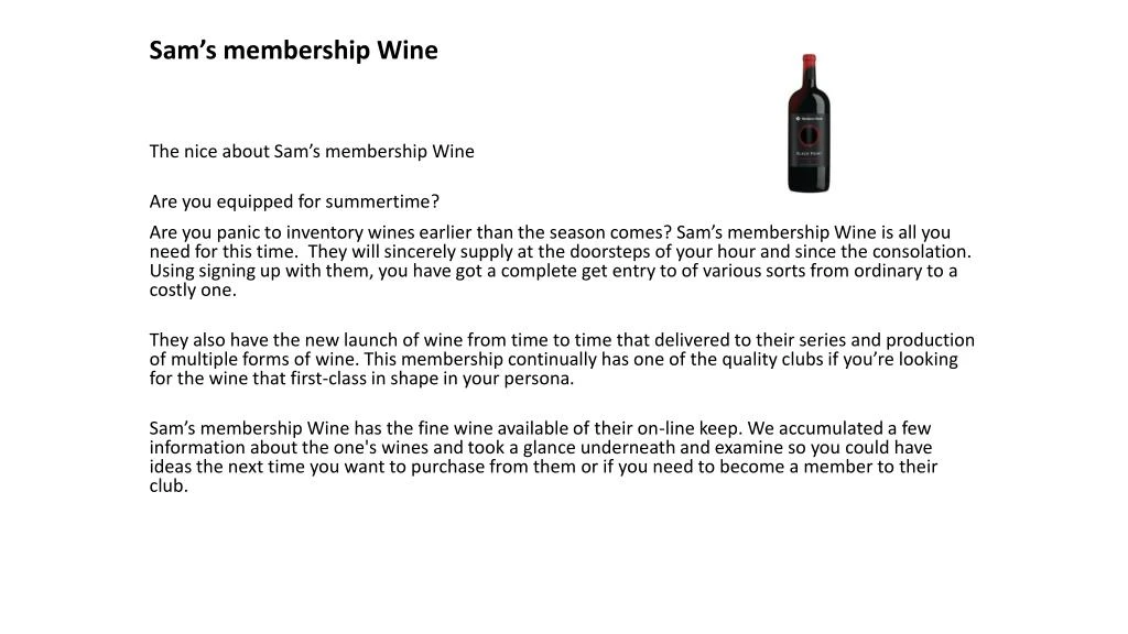sam s membership wine the nice about