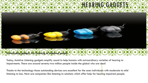 Hearing Gadgets