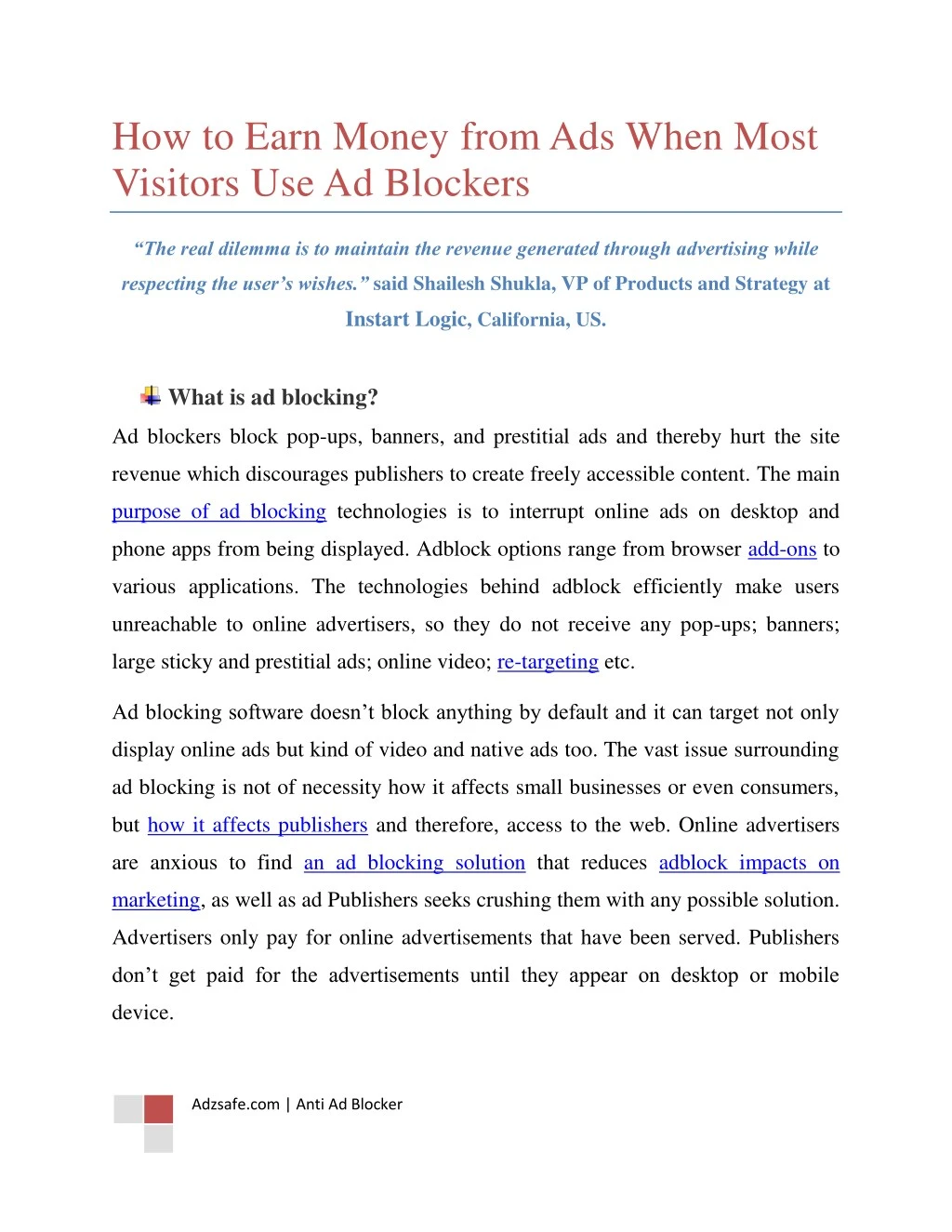 how to earn money from ads when most visitors