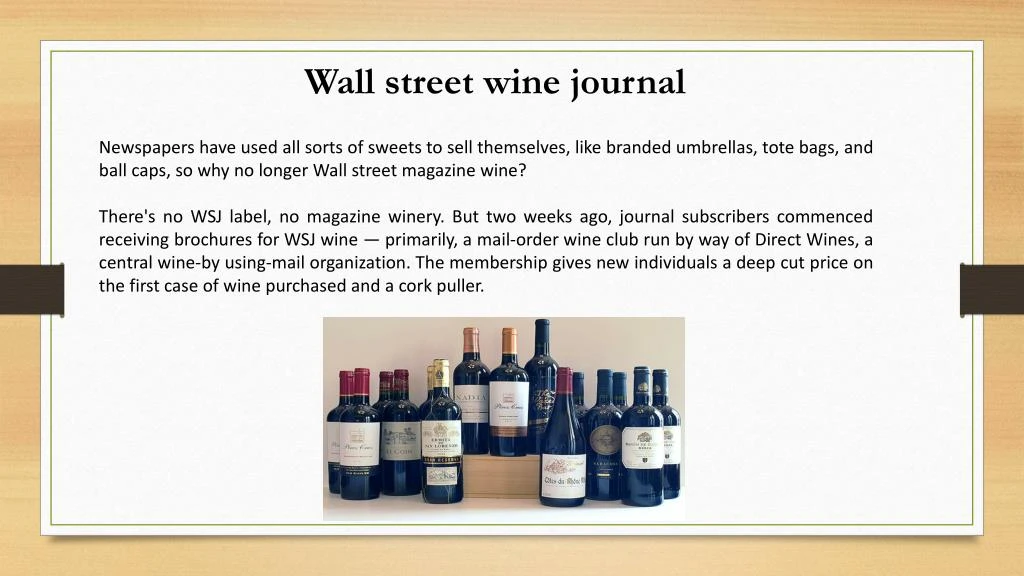 w all street wine journal