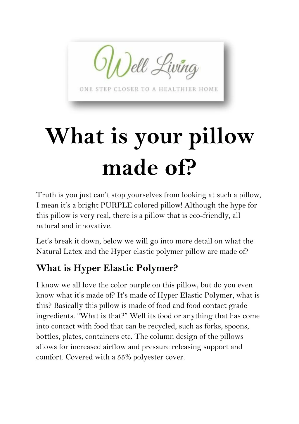 what is your pillow made of