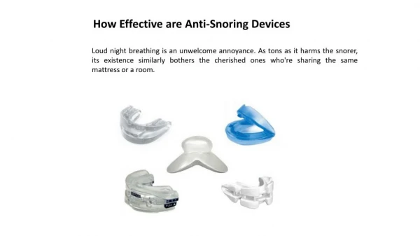 How effective are anti-snoring devices