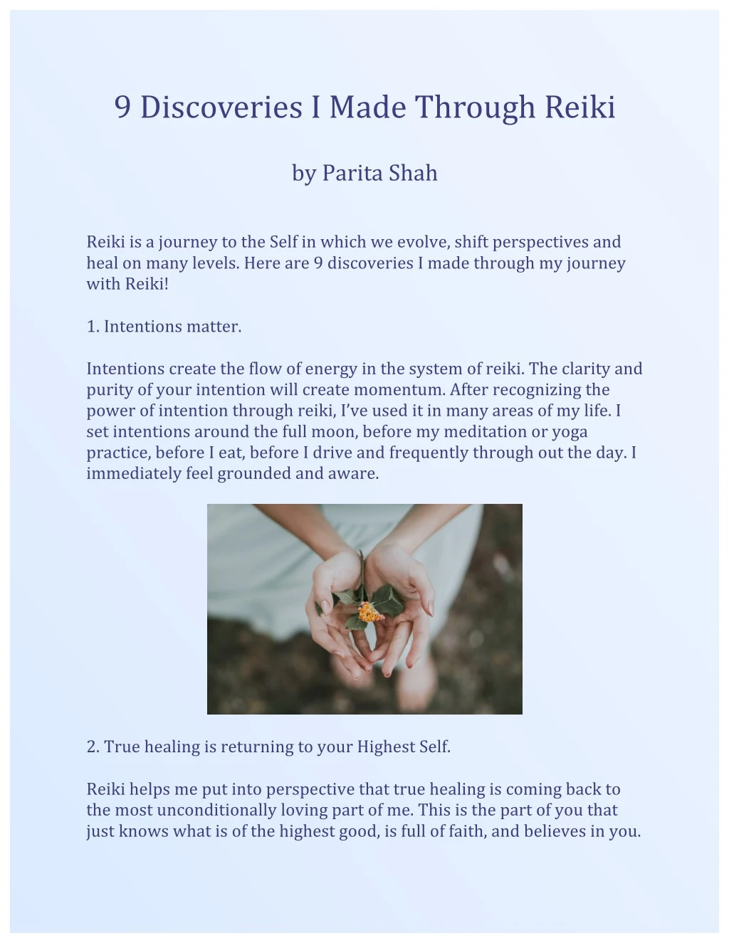 9 discoveries i made through reiki by parita shah