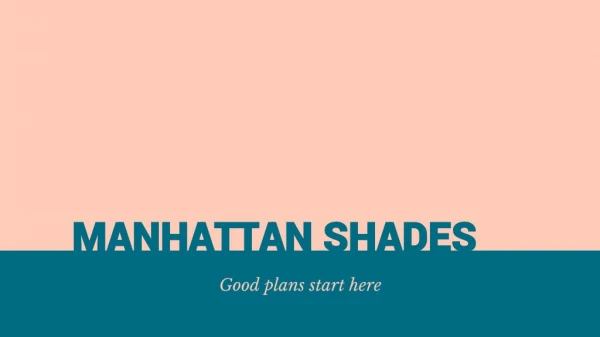 Manhattan shades | Window Treatments Nyc