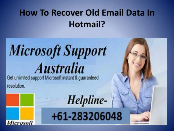 How To Recover Old Email Data In Hotmail?