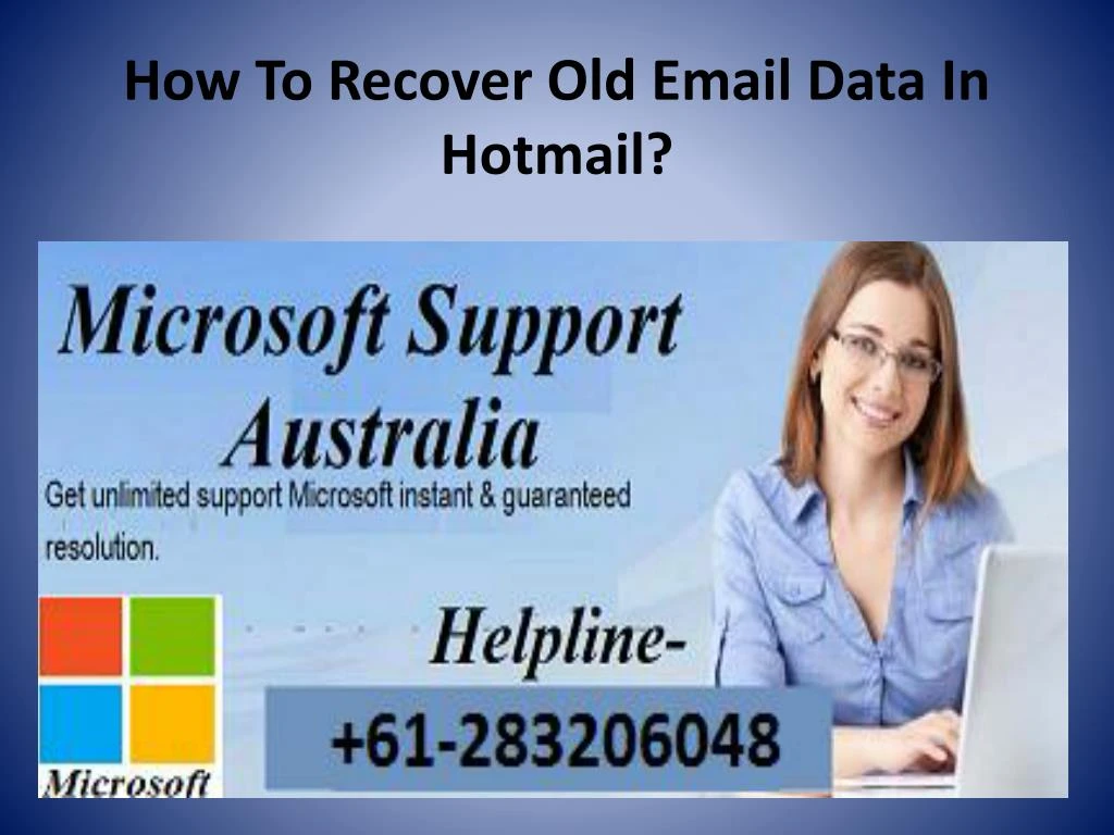 how to recover old email data in hotmail