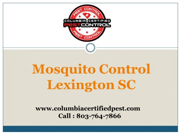 Mosquito Control Service Lexington South Carolina