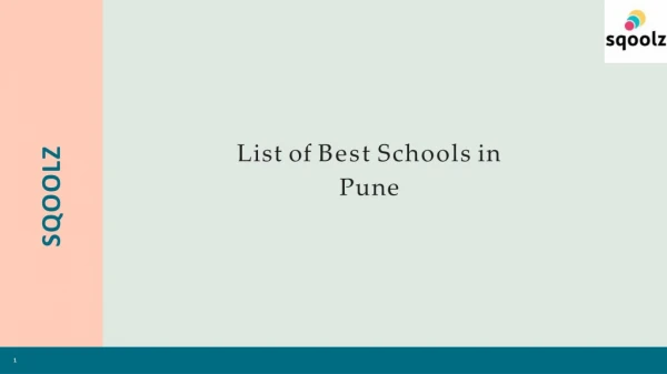 List of Schools in Pune