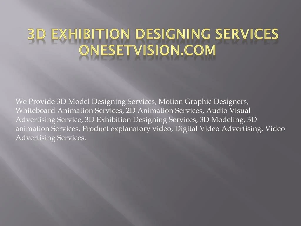 3d exhibition designing services onesetvision com