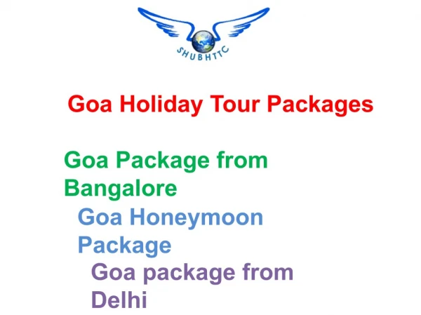 Goa Tour Packages, Explore Beaches in Goa by ShubhTTC