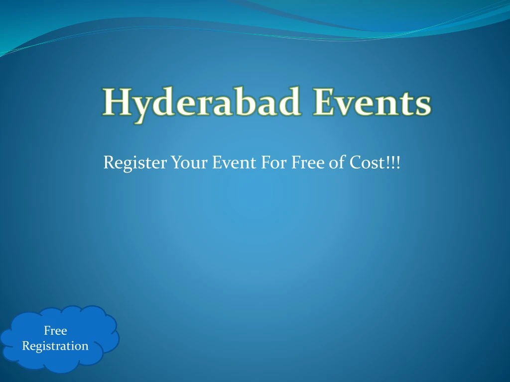 register your event for free of cost