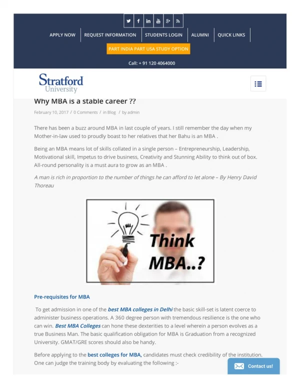 MBA In Finance Course Stratford University