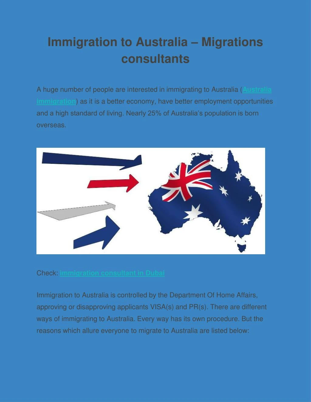 immigration to australia migrations consultants